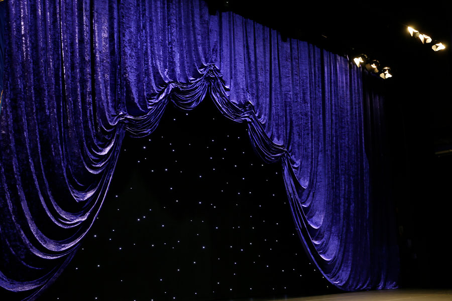 Royal Purple Crushed Velvet Curtain